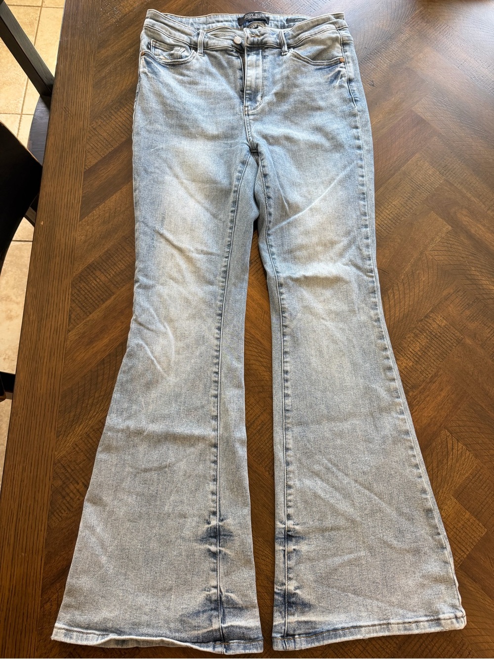Judy Blue Light Wash Flared Jeans